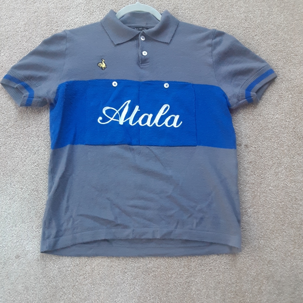 Woolen Atala 1949 Team Jersey By DeMarchi, Front/Rear Pockets, Gently Pre-Worn